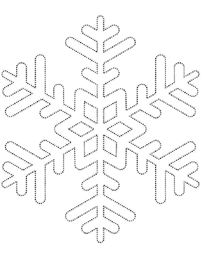 Coloring Circle the contour of a snowflake. Category snowflakes. Tags:  Snowflakes, snow, winter.