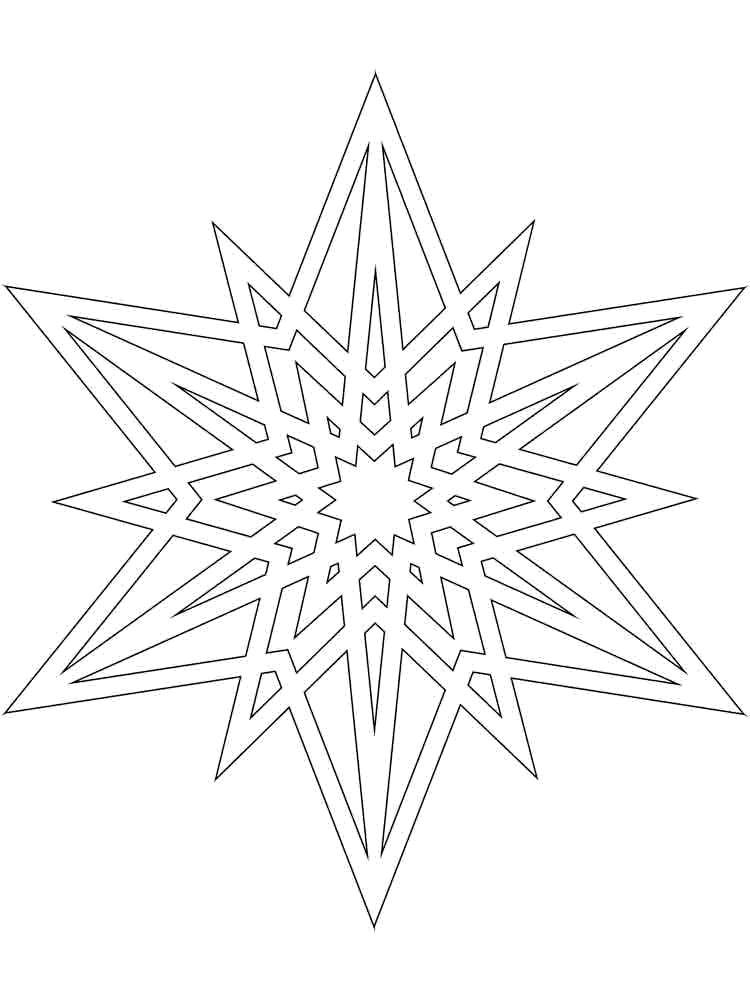 Coloring Angular snowflake. Category snowflakes. Tags:  Snowflakes, snow, winter.
