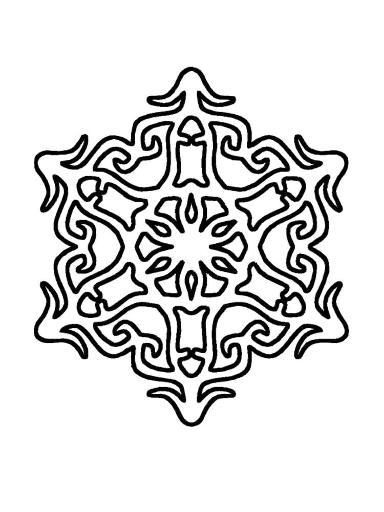 Coloring Snowflake patterns. Category snowflakes. Tags:  Snowflakes, snow, winter.