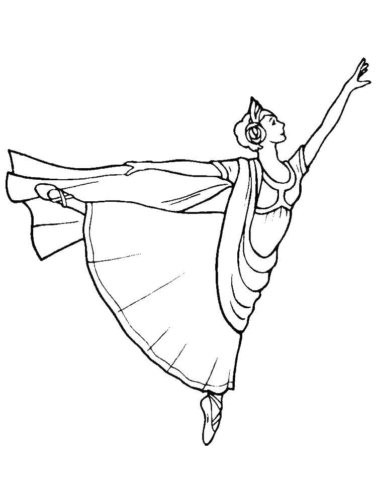 Название: Раскраска Танцовщица балета. Категория: балерина. Теги: Балерина, балет.