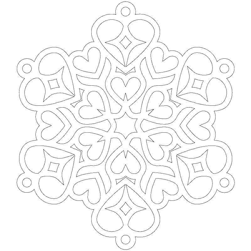Название: Раскраска Узорная снежинка. Категория: снежинки. Теги: Снежинки, снег, зима.