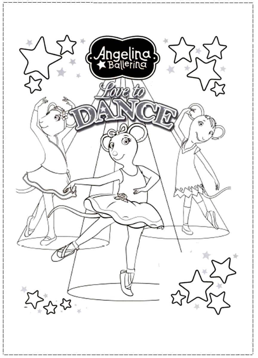 Название: Раскраска Анджелина балерина. Категория: балерина. Теги: Балерина, балет, танцы.