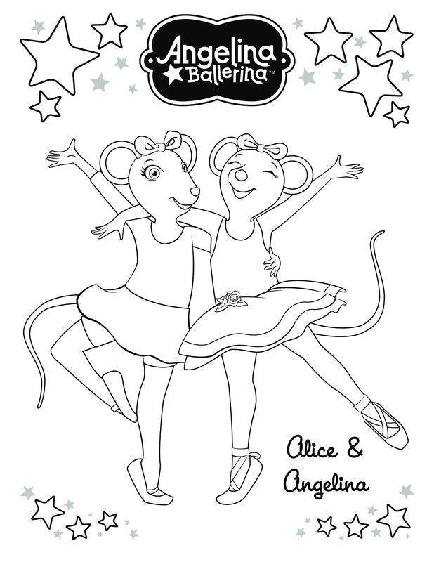 Coloring Angelina and Alice. Category ballerina. Tags:  Ballerina, ballet, dance.