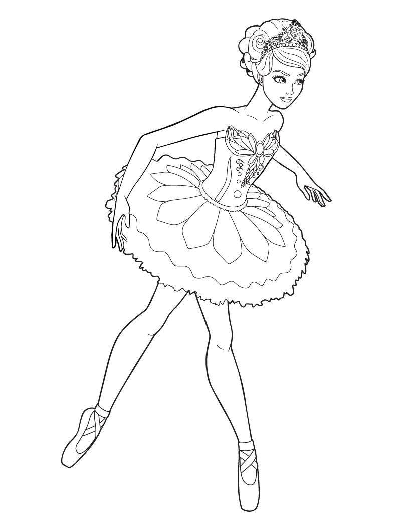 Coloring Ballerina Barbie. Category ballerina. Tags:  Ballerina, ballet.