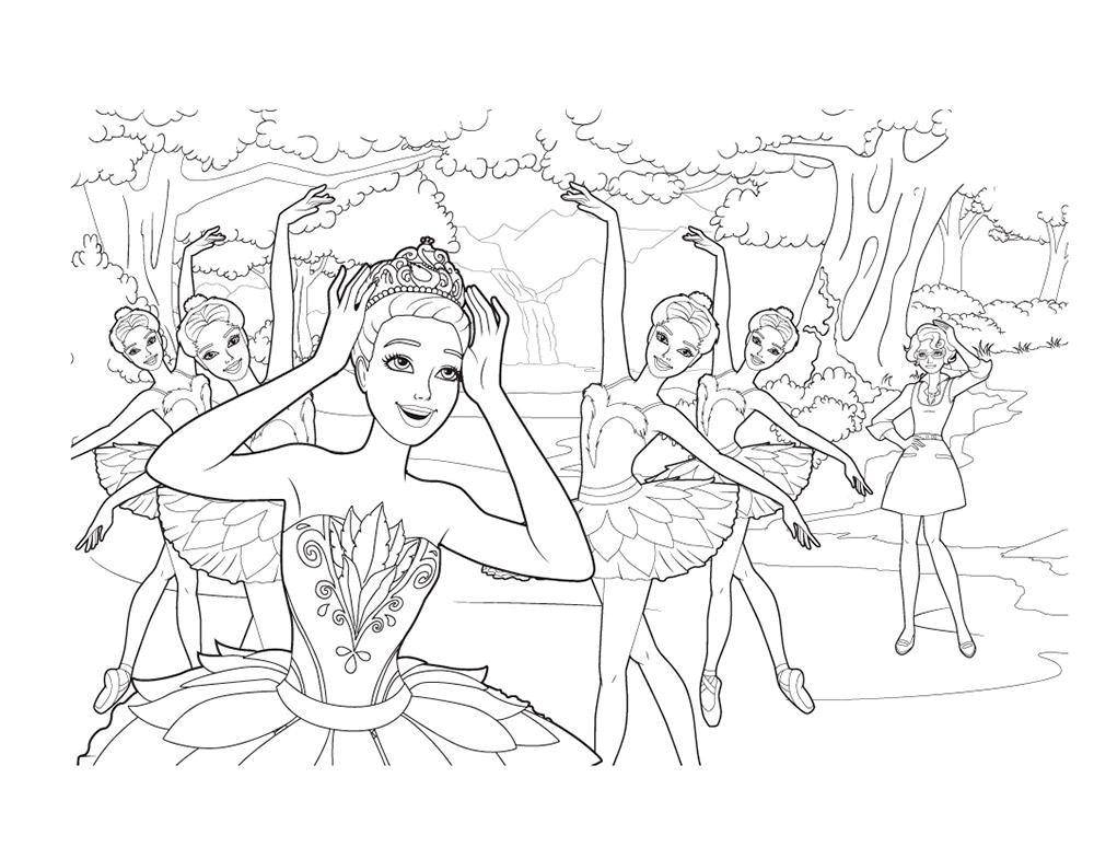 Coloring A wonderful ballerina Barbie. Category ballerina. Tags:  Ballerina, ballet, dance.