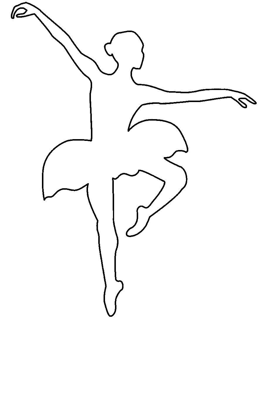 Название: Раскраска Контур балерины. Категория: балерина. Теги: Балерина, балет.