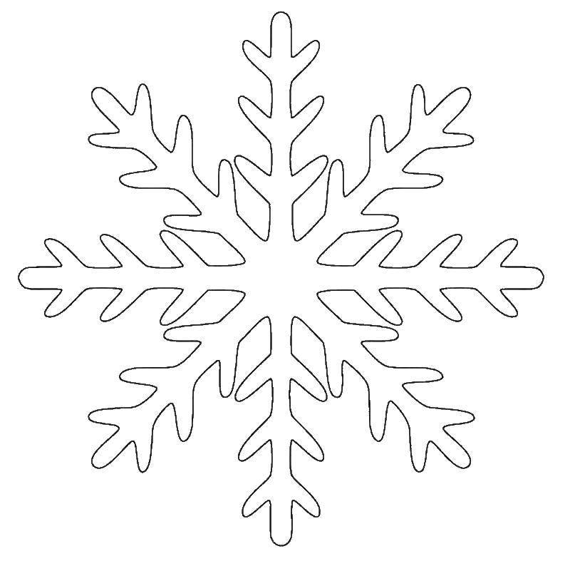 Название: Раскраска Красивая снежинка. Категория: снежинки. Теги: Снежинки, снег, зима.