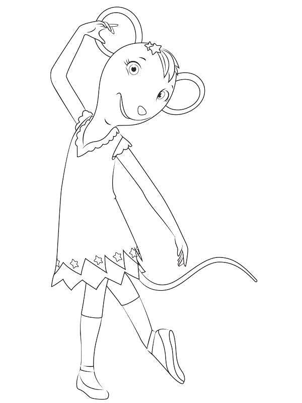 Coloring Mouse ballerina. Category ballerina. Tags:  Ballerina, ballet, dance.