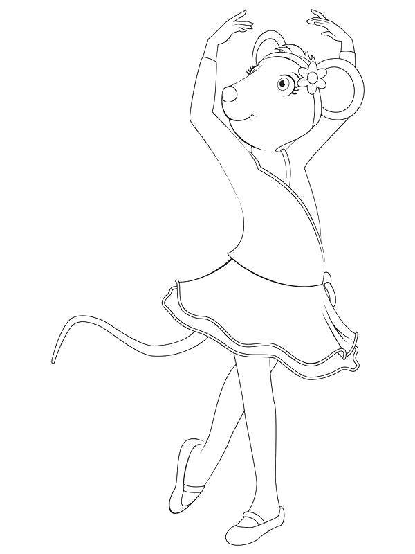 Название: Раскраска Мышка балерина. Категория: балерина. Теги: Балерина, балет.