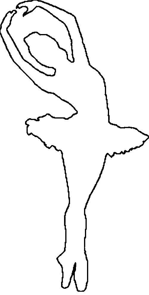 Coloring Silhouette of a ballerina. Category ballerina. Tags:  Ballerina, ballet.