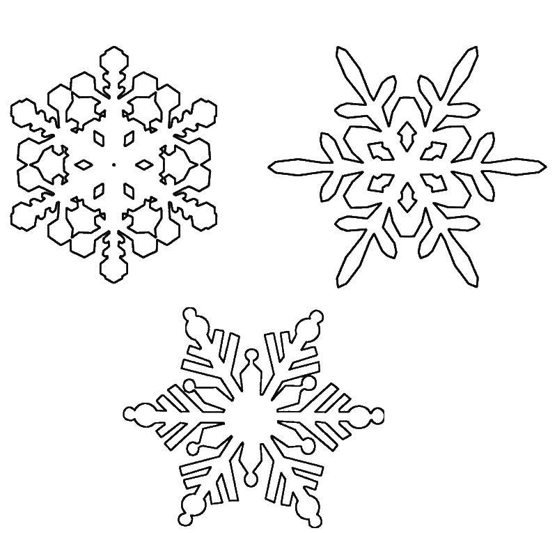 Название: Раскраска Снежинки. Категория: снежинки. Теги: Снежинки, снег, зима.