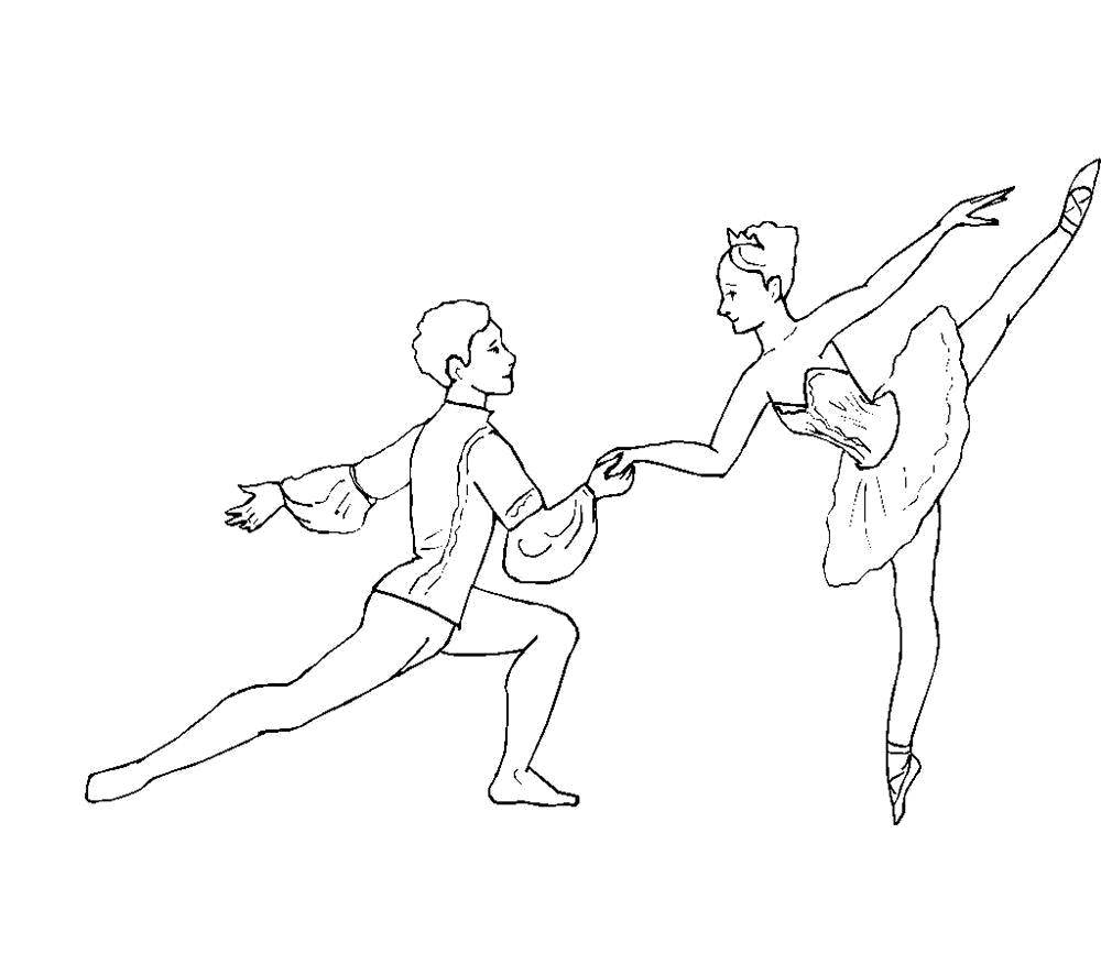 Название: Раскраска Танцоры балета. Категория: балерина. Теги: Балерина, балет, танцы.