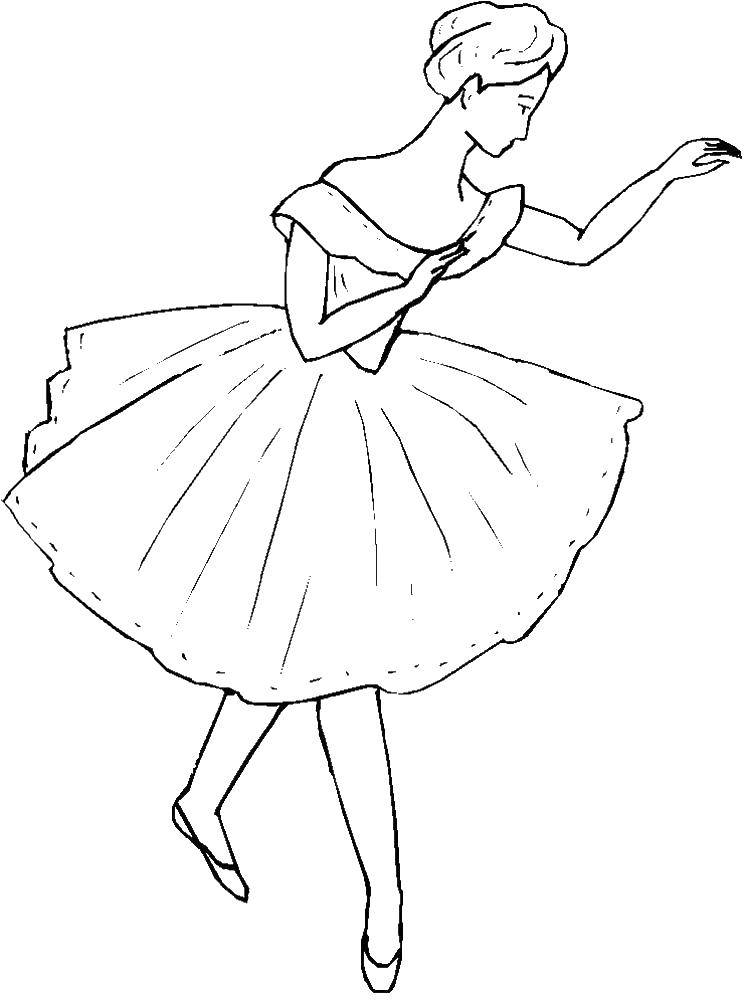 Название: Раскраска Танцовщица балета. Категория: балерина. Теги: Балерина, балет, танцы.