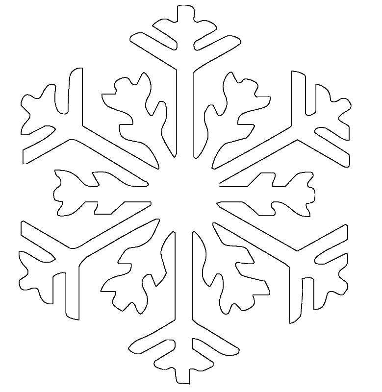 Coloring Winter snowflake. Category snowflakes. Tags:  Snowflakes, snow, winter.