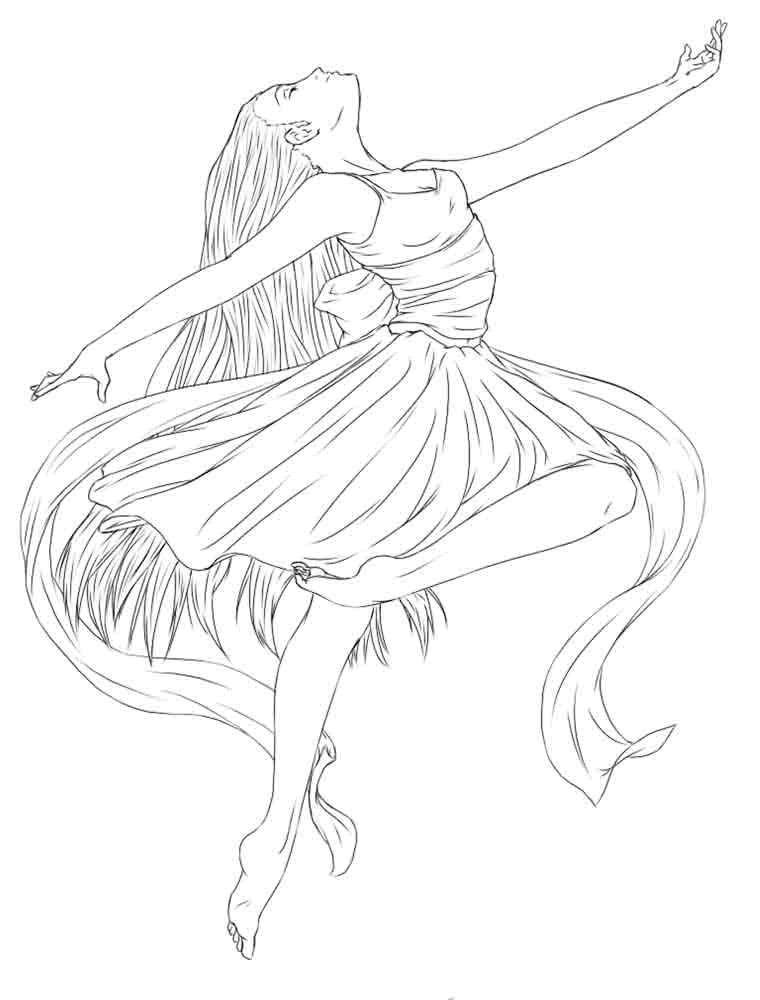 Coloring Ballerina inspired dance. Category ballerina. Tags:  Ballerina, ballet, dance.