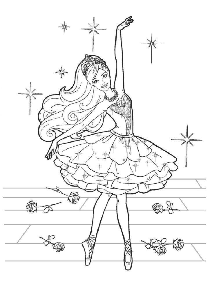barbie ballerina coloring pages