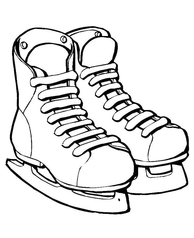 Coloring Skates. Category skating. Tags:  Sports, figure skating, skating.