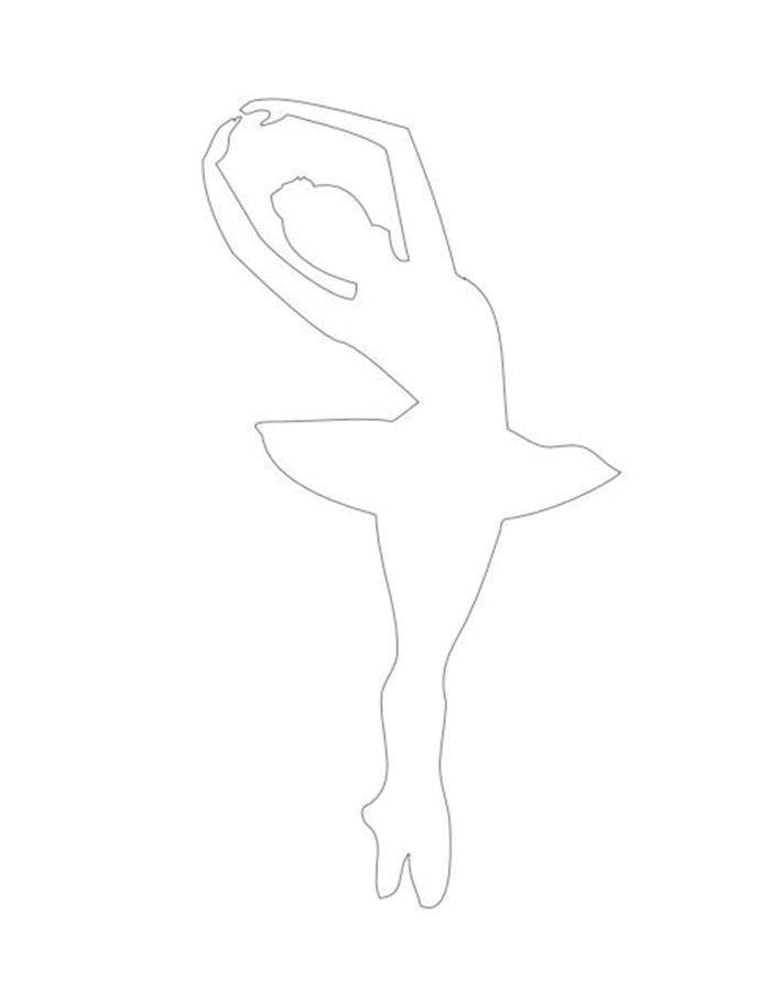 Coloring Silhouette of a ballerina. Category ballerina. Tags:  Ballerina, ballet, dance.