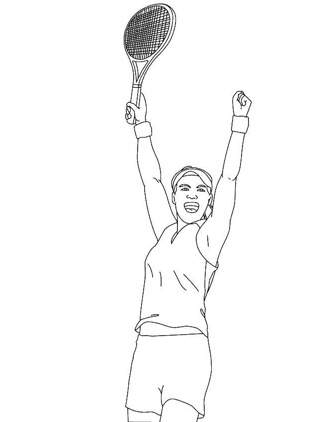 Coloring Tennis player. Category sports. Tags:  , tennis, .