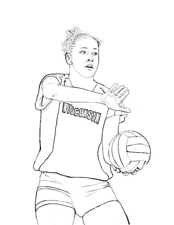 Coloring Basketball player. Category sports. Tags:  basketball.