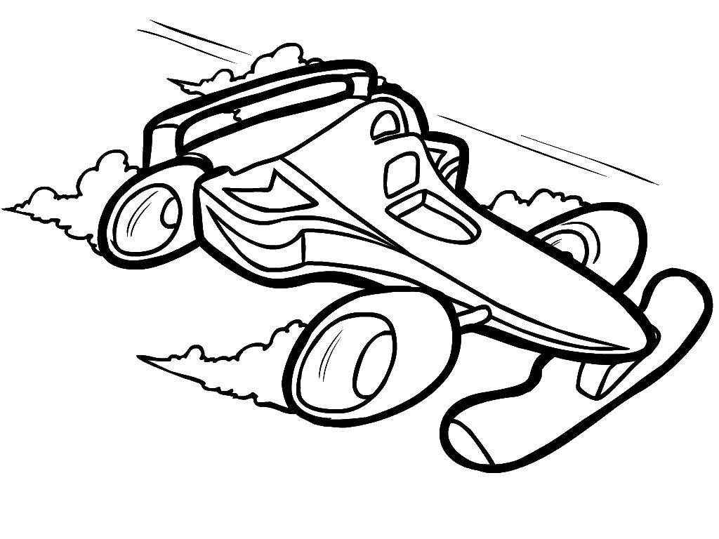 Coloring Race car. Category transportation. Tags:  Transportation, race car.