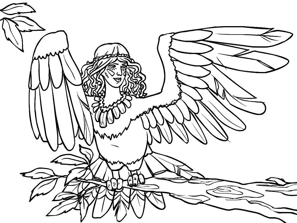 Coloring Phoenix. Category Fairy tales. Tags:  Fairy tales.