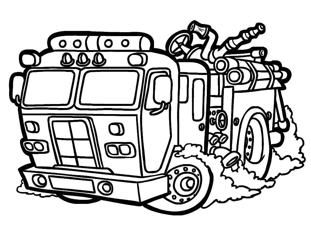 Название: Раскраска Рабочий грузовик. Категория: транспорт. Теги: Транспорт, грузовик.