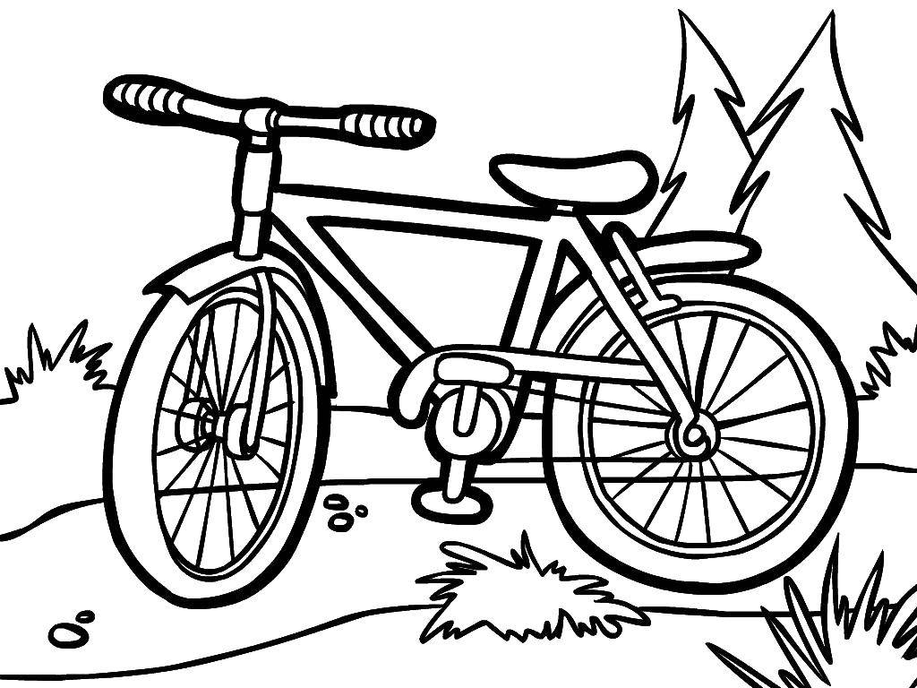 велосипед Раскраски распечатать бесплатно.