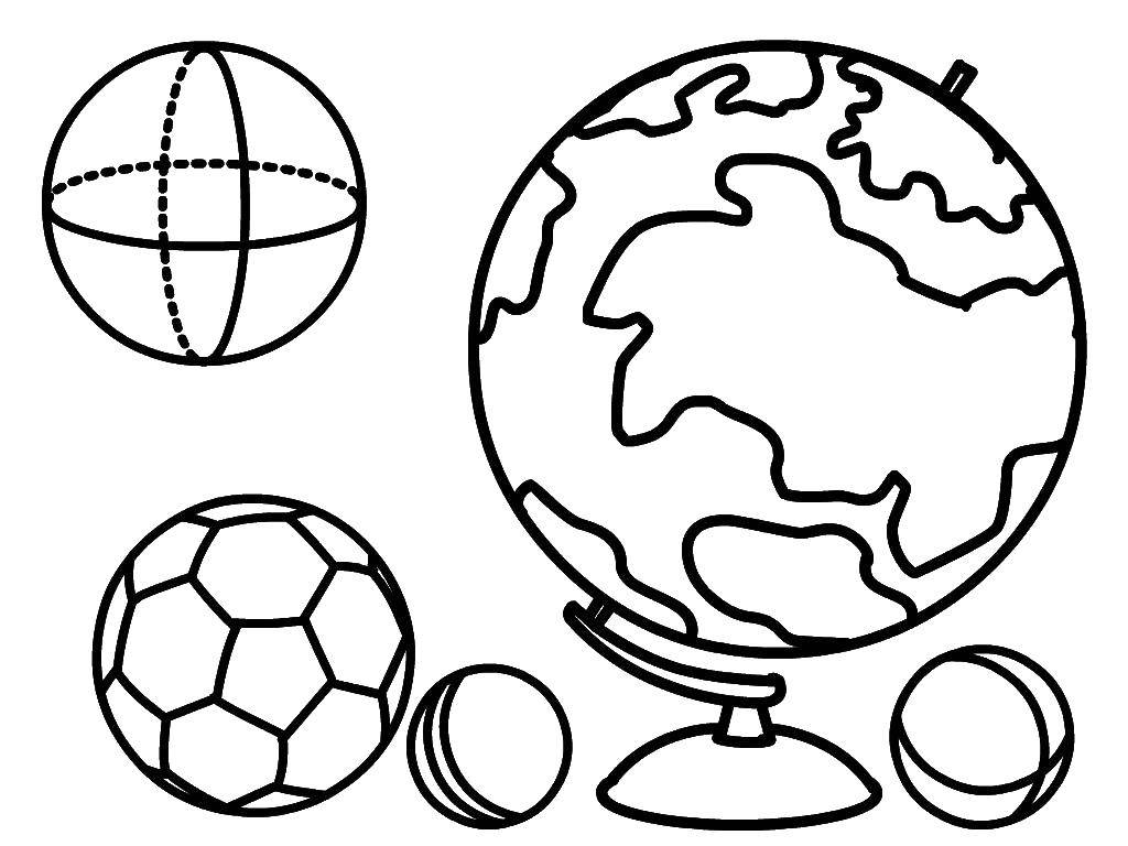 Coloring Globe. Category the objects. Tags:  The globe.