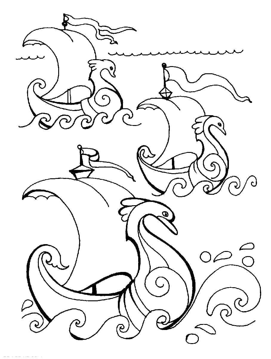 Coloring Boats. Category ships. Tags:  Ship, water.