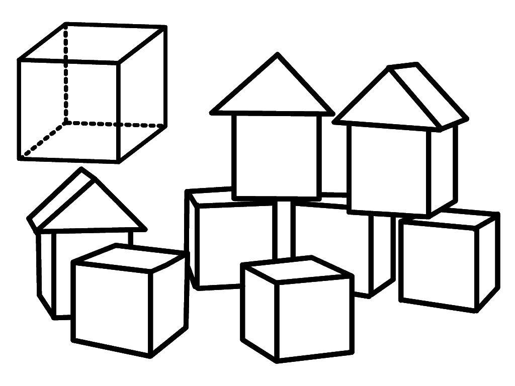 Coloring Cube. Category shapes. Tags:  Figure, geometric.