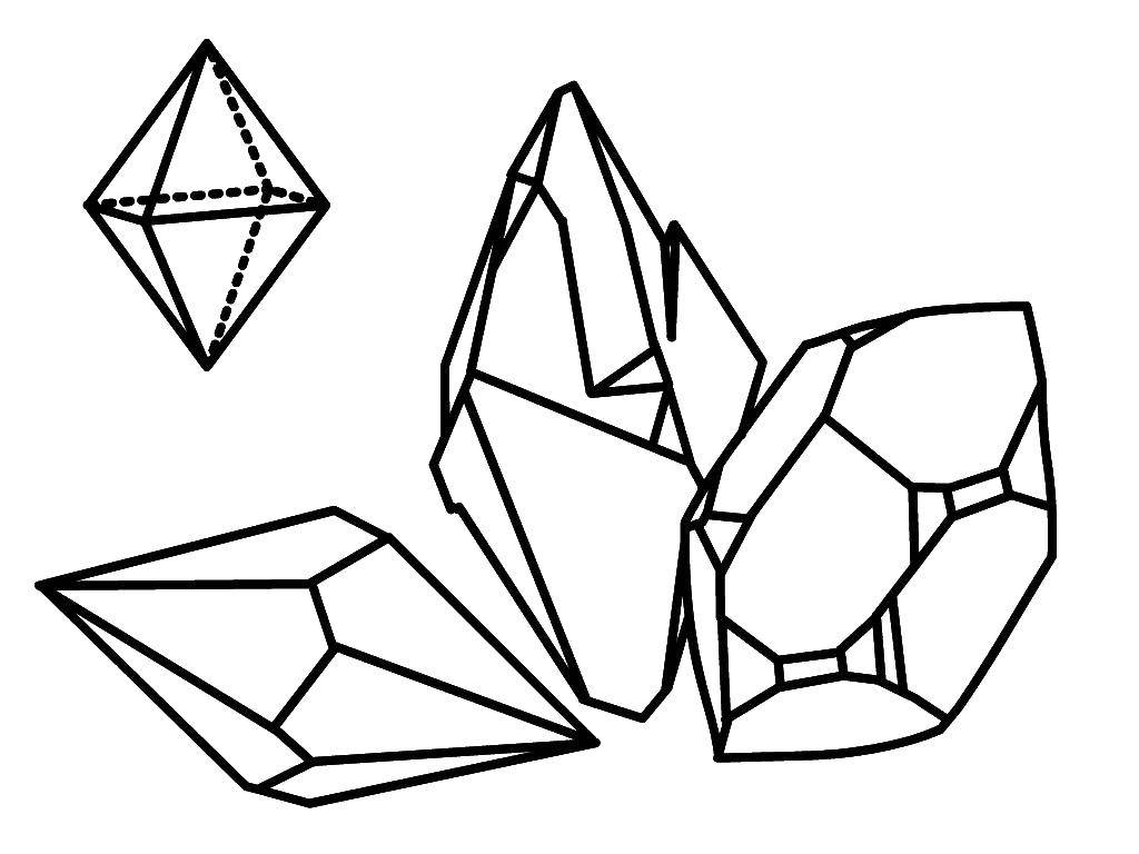 Coloring Octahedron. Category shapes. Tags:  Figure, geometric.