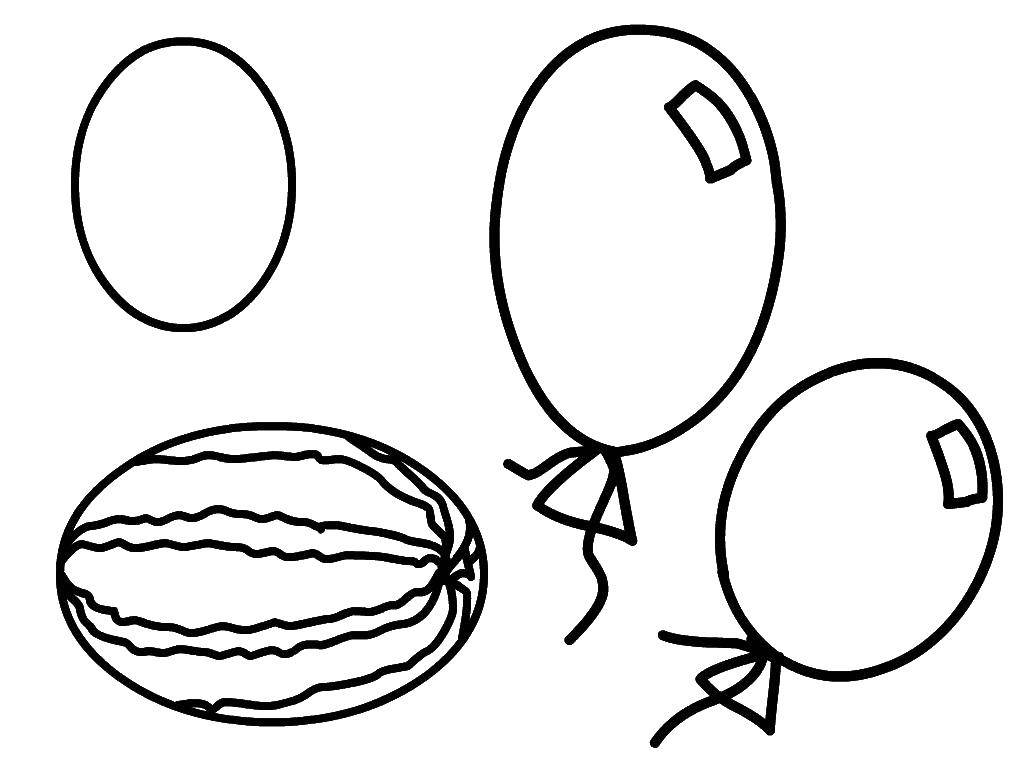 Coloring Oval. Category shapes. Tags:  Figure, geometric.