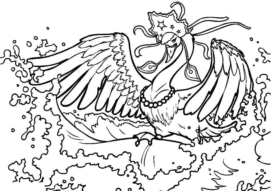 Coloring Firebird. Category Fairy tales. Tags:  Tales, The Firebird.