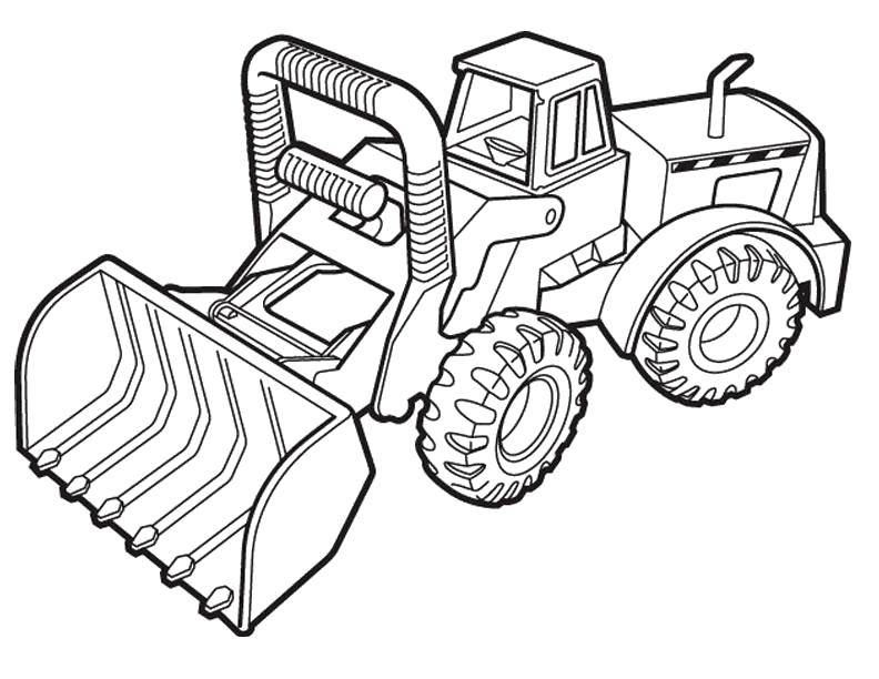Coloring Bulldozer. Category transportation. Tags:  Transport, bulldozer.