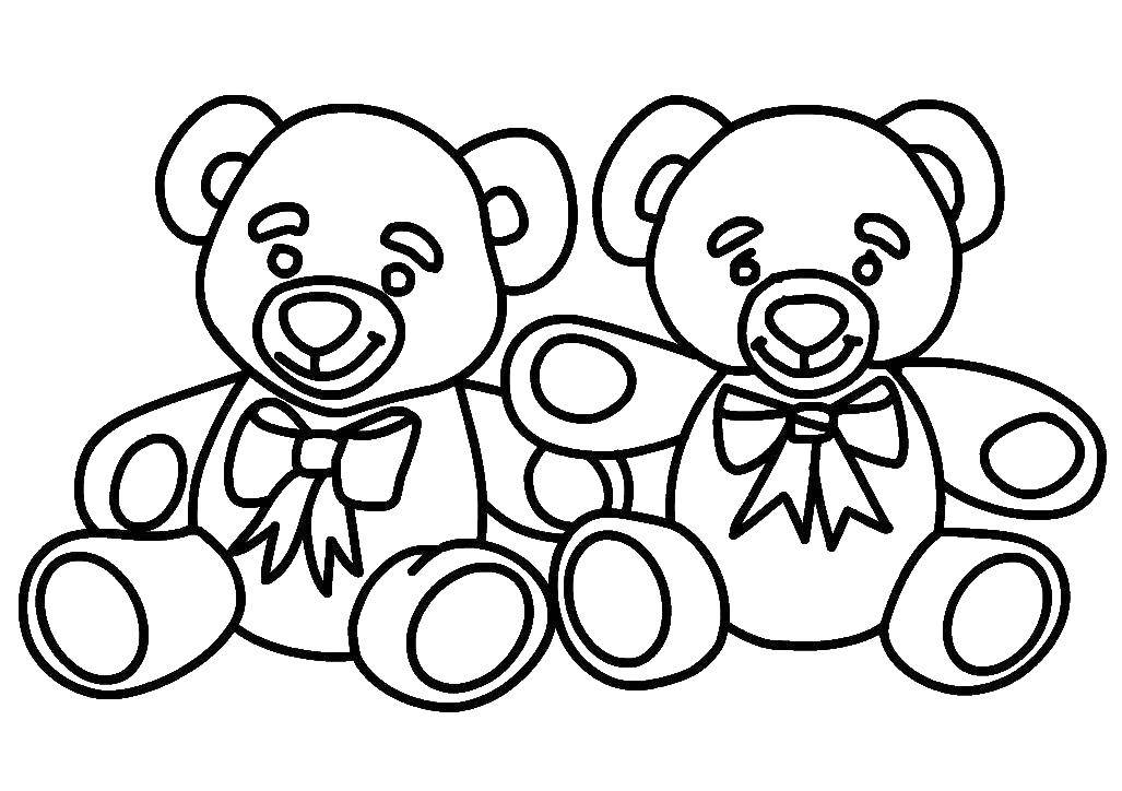 Coloring Toy bear. Category toys. Tags:  Toy, bear.