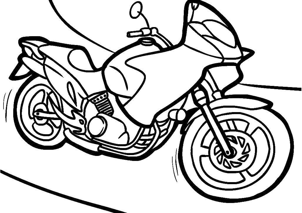 Coloring Motorcycle. Category transportation. Tags:  Transport, motorcycle.