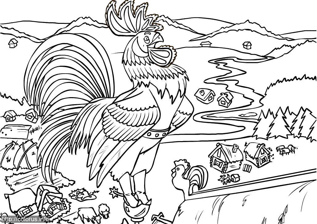 Coloring Cock. Category Fairy tales. Tags:  Fairy tales.