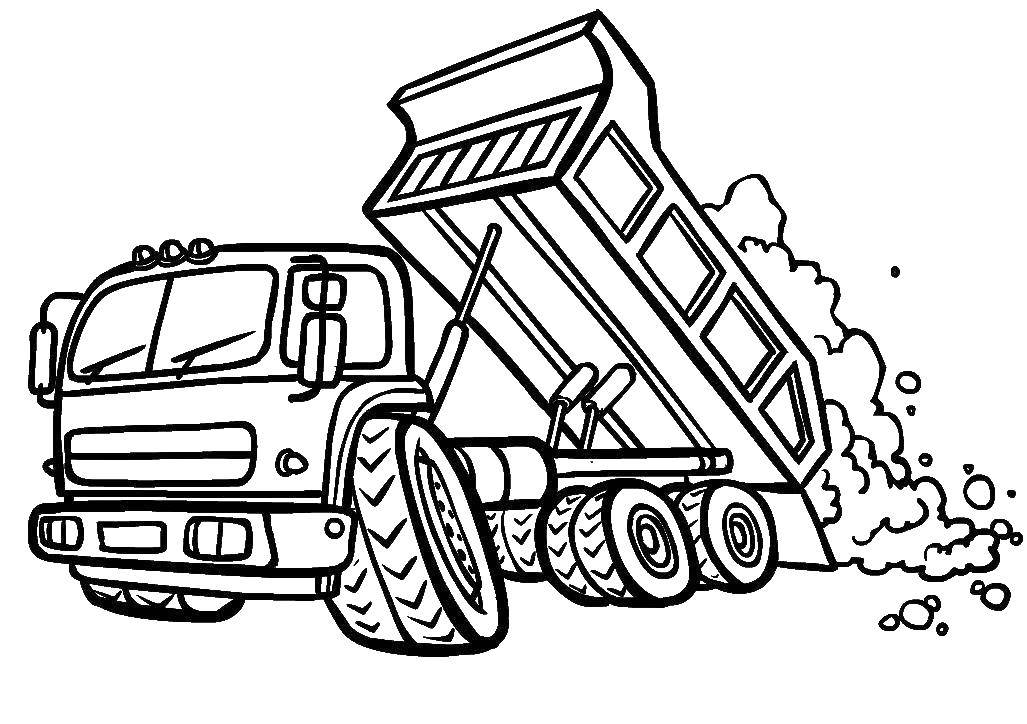 Coloring Dump truck. Category transportation. Tags:  Transportation, truck.