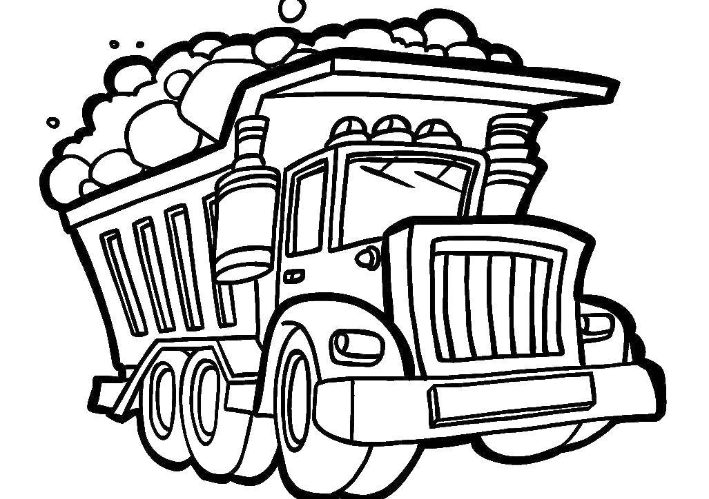 Coloring Dump truck. Category transportation. Tags:  Transportation, truck.