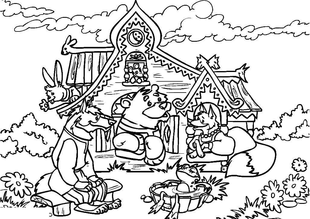 Coloring Teremok. Category Fairy tales. Tags:  The Tale, Teremok .