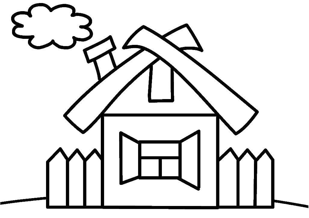 Coloring House. Category Coloring pages for kids. Tags:  House, building.