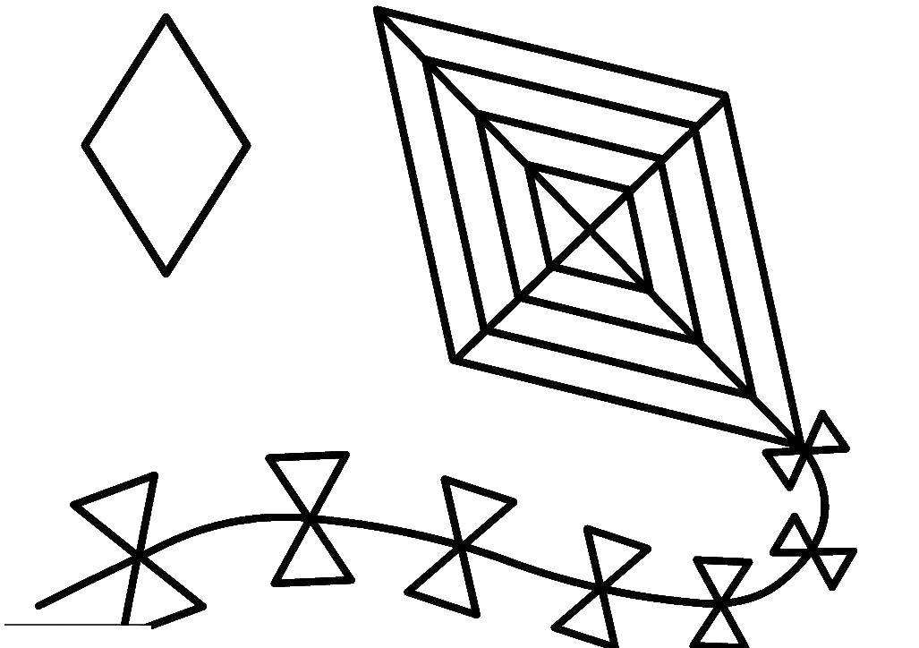 Coloring Rhombus. Category shapes. Tags:  Figure, geometric.