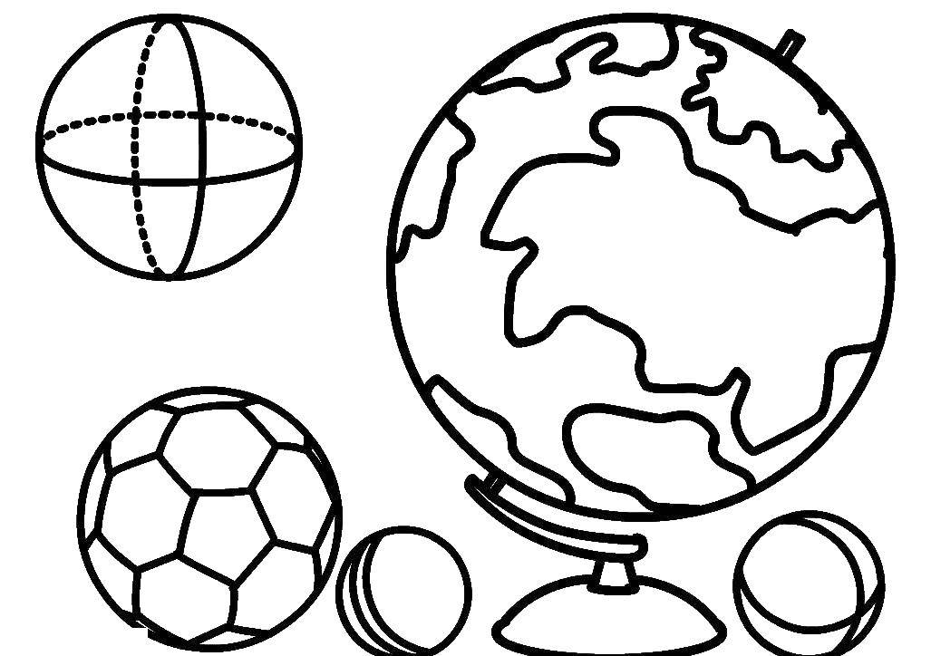 Coloring Ball. Category shapes. Tags:  Figure, geometric.