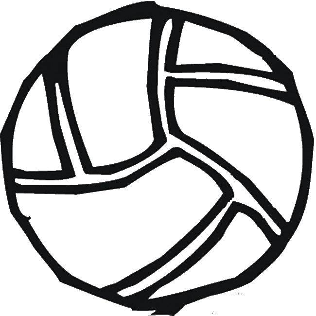 Название: Раскраска Волейбольный мяч. Категория: волейбол. Теги: Спорт, волейбол, мяч.