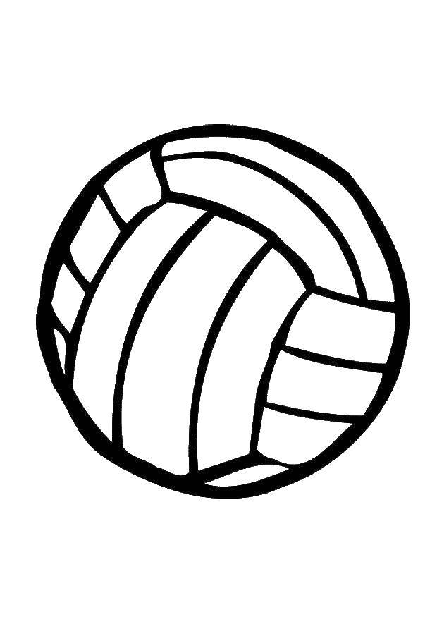 Название: Раскраска Волейбольный мяч. Категория: волейбол. Теги: Спорт, волейбол, мяч.