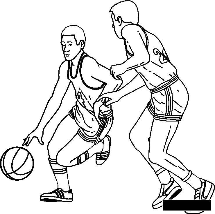 Coloring Basketball players. Category basketball. Tags:  basketball, ball.