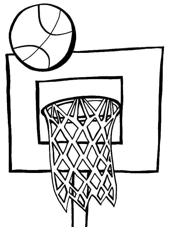 Coloring Basketball. Category basketball. Tags:  basketball, ball.