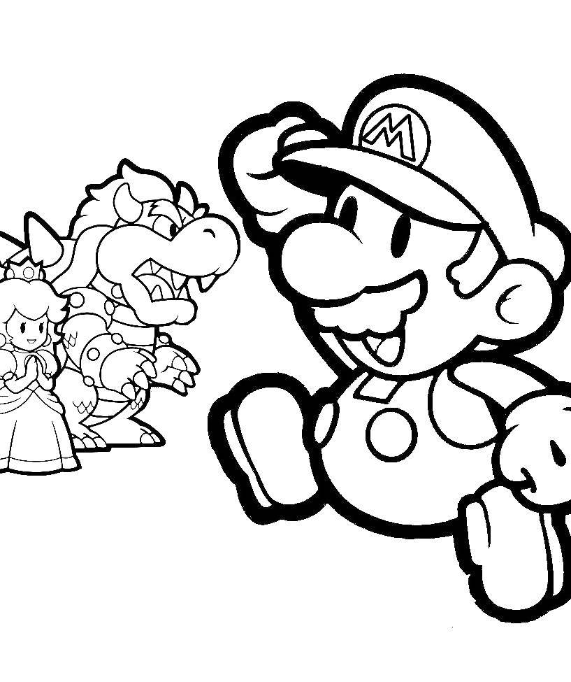 Coloring Super Mario rescues the Princess. Category The character from the game. Tags:  Super Mario.