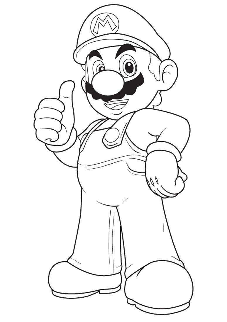Название: Раскраска Супер марио. Категория: Персонаж из игры. Теги: Супер Марио, мяч.